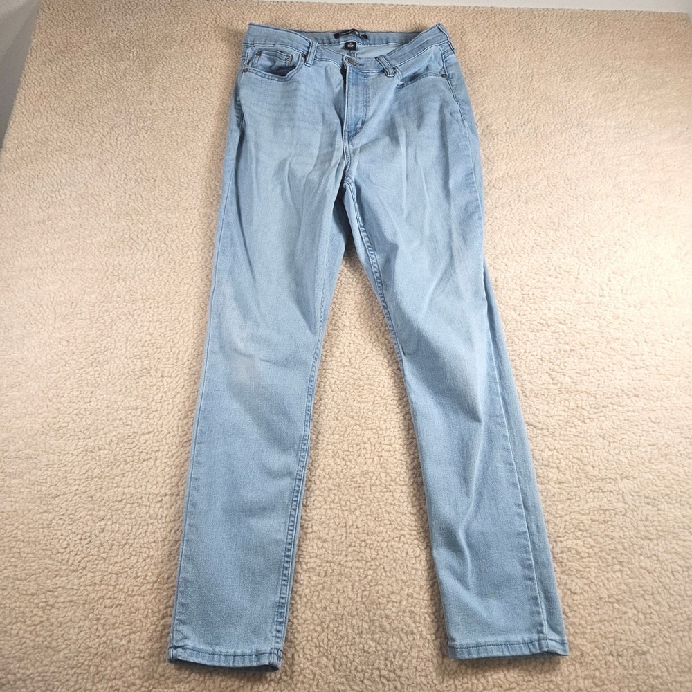 Calvin Klein Jeans Women 12 Light Blue High Rise Stretch Sustainable Casual Chic